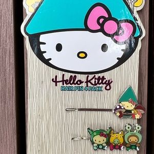SANRIO HELLO KITTY Mushrooms & Aliens 2-Pack Cosplay Hair Pins Loungefly